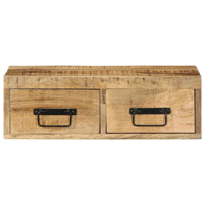 Dulap TV montat pe perete 60x30x19 cm, lemn masiv de mango brut WALTI