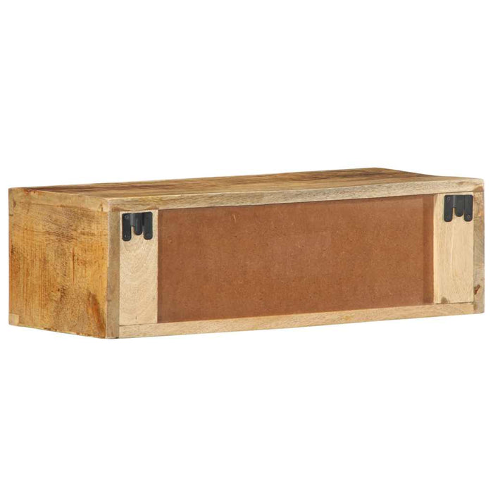 Dulap TV montat pe perete 60x30x19 cm, lemn masiv de mango brut WALTI