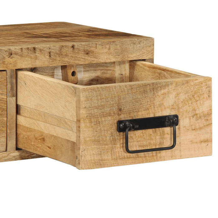 Dulap TV montat pe perete 60x30x19 cm, lemn masiv de mango brut WALTI