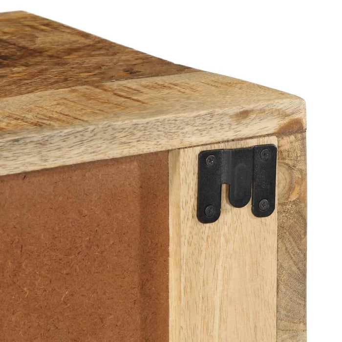 Dulap TV montat pe perete 60x30x19 cm, lemn masiv de mango brut WALTI