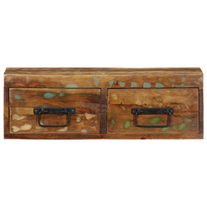 Dulap TV montat pe perete 60x30x19 cm, lemn masiv reciclat - WALTI WALTI