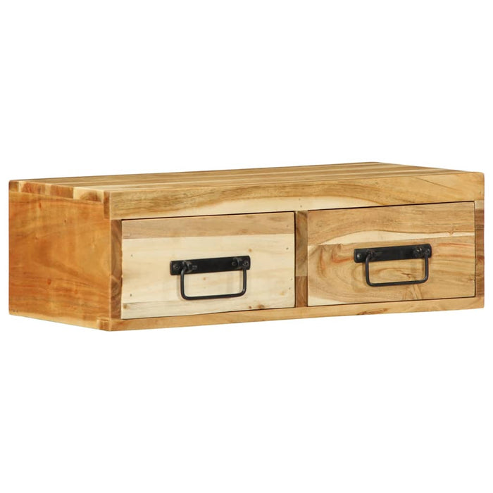 Dulap TV montat pe perete 60x30x19 cm, lemn masiv de acacia - WALTI WALTI