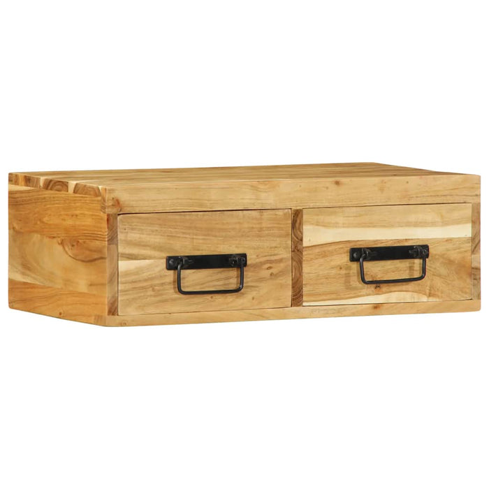 Dulap TV montat pe perete 60x30x19 cm, lemn masiv de acacia - WALTI WALTI