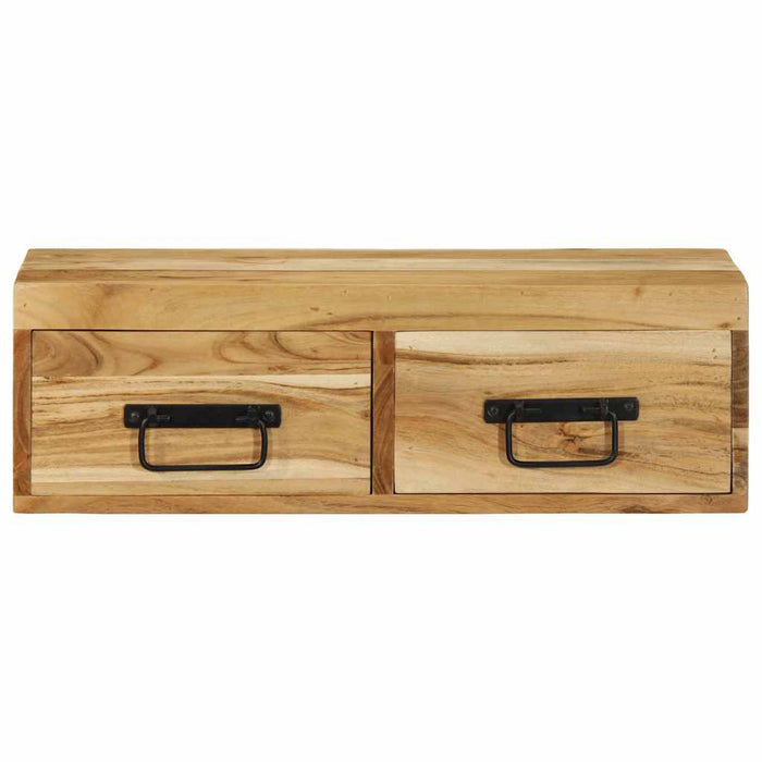 Dulap TV montat pe perete 60x30x19 cm, lemn masiv de acacia - WALTI WALTI