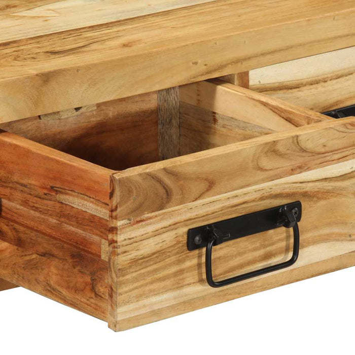 Dulap TV montat pe perete 60x30x19 cm, lemn masiv de acacia - WALTI WALTI
