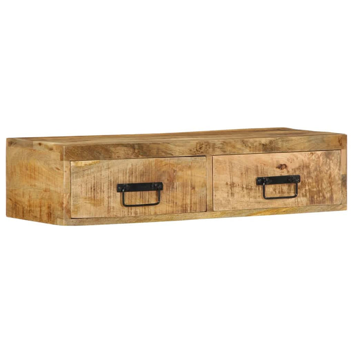 Dulap TV montat pe perete 80x30x19 cm, lemn masiv de mango brut WALTI