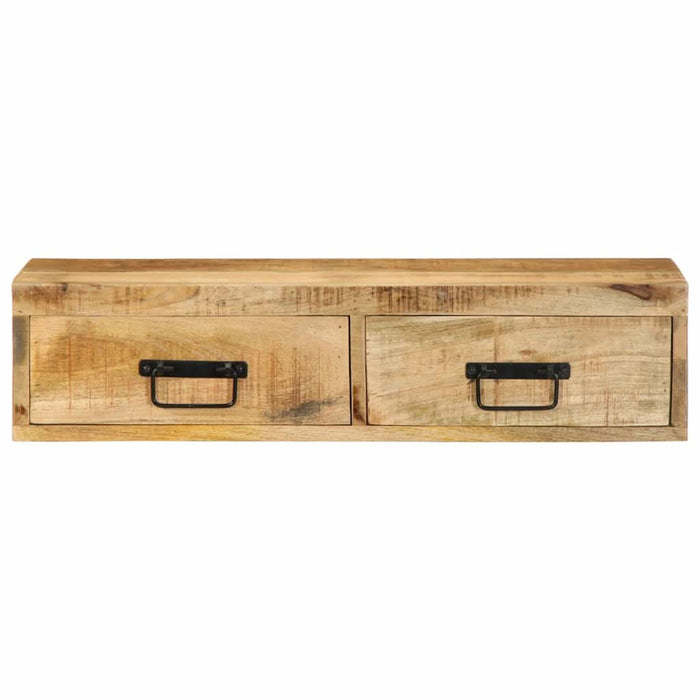 Dulap TV montat pe perete 80x30x19 cm, lemn masiv de mango brut WALTI