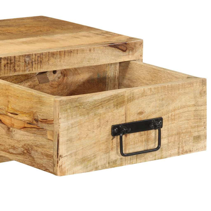 Dulap TV montat pe perete 80x30x19 cm, lemn masiv de mango brut WALTI