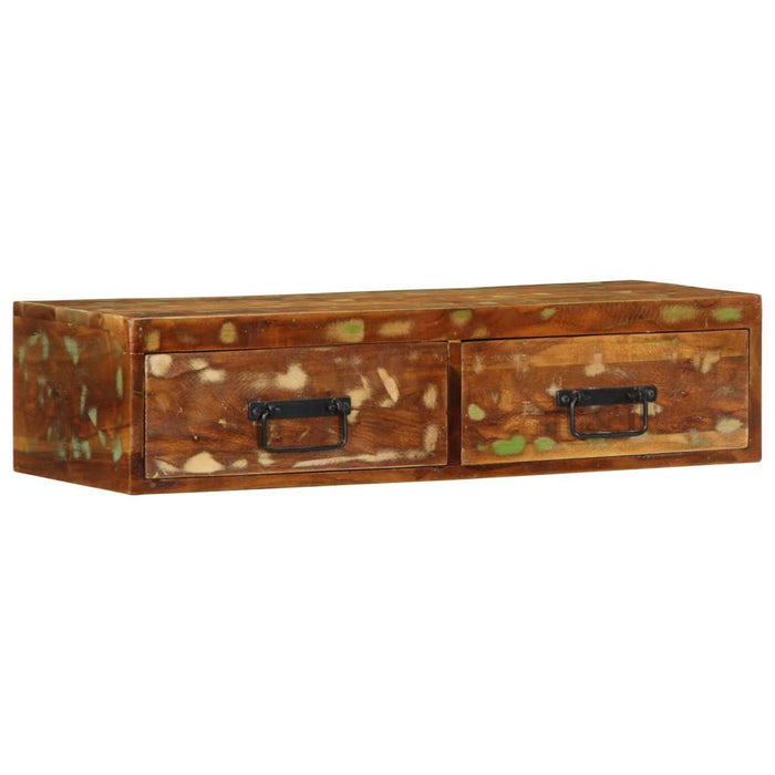Dulap TV montat pe perete 80x30x19 cm, lemn masiv reciclat - WALTI WALTI