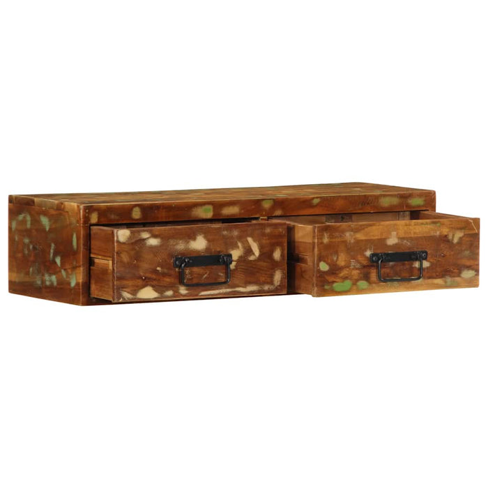 Dulap TV montat pe perete 80x30x19 cm, lemn masiv reciclat - WALTI WALTI