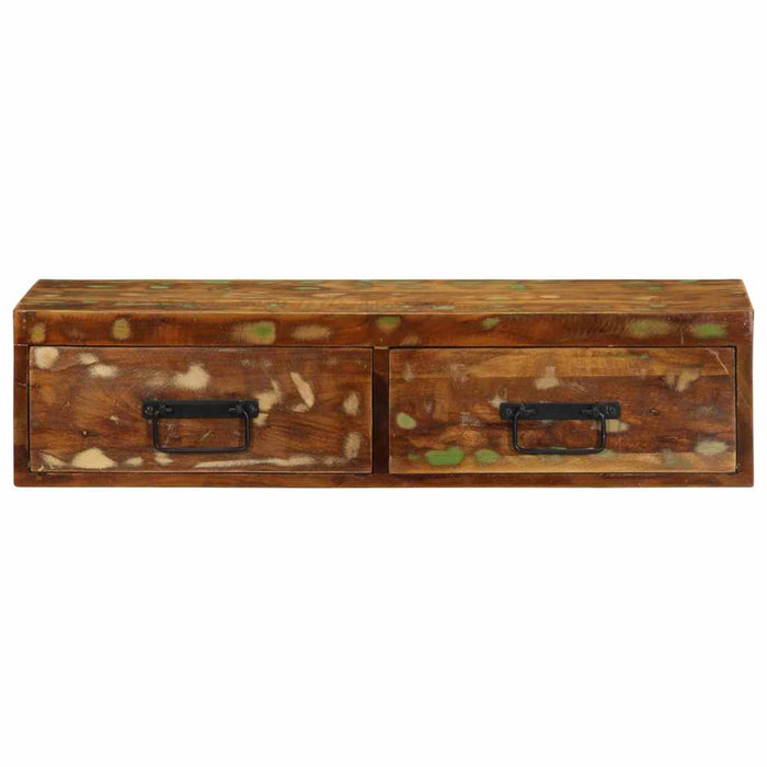 Dulap TV montat pe perete 80x30x19 cm, lemn masiv reciclat - WALTI WALTI
