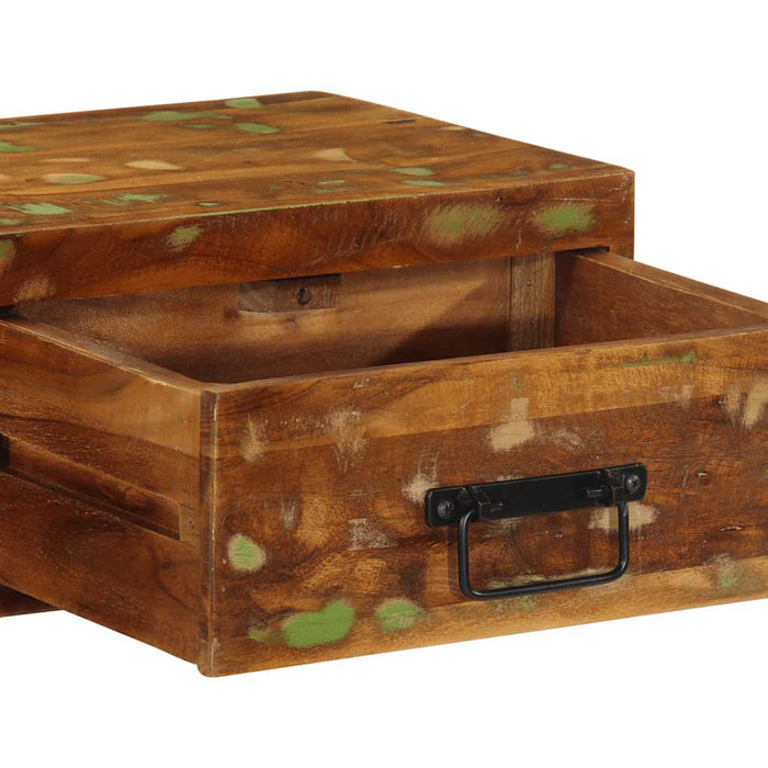 Dulap TV montat pe perete 80x30x19 cm, lemn masiv reciclat - WALTI WALTI
