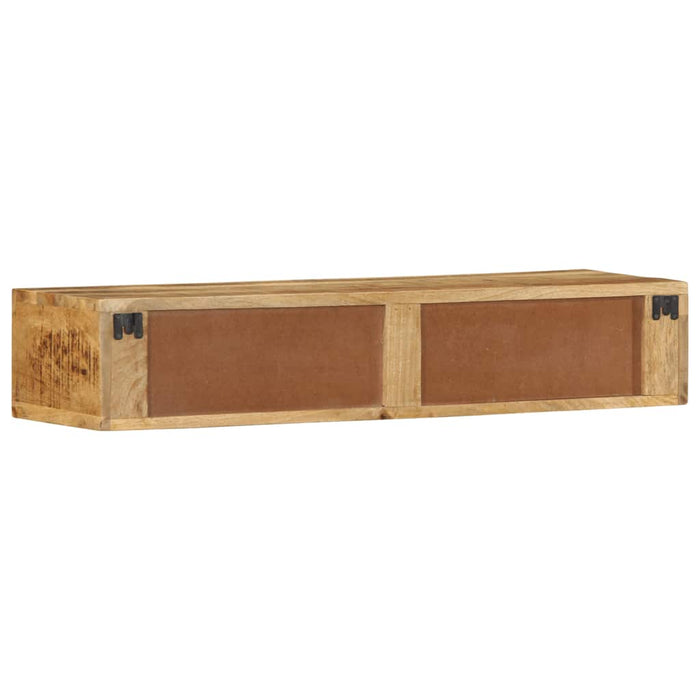 Dulap TV montat pe perete 100x30x19 cm lemn masiv de mango brut WALTI