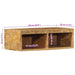 Dulap TV montat pe perete 60x30x19 cm, lemn masiv de mango brut - WALTI WALTI