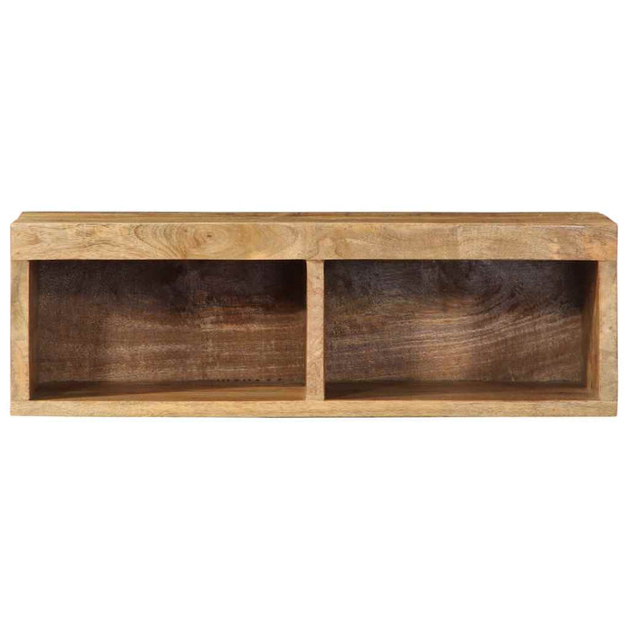 Dulap TV montat pe perete 60x30x19 cm, lemn masiv de mango brut - WALTI WALTI