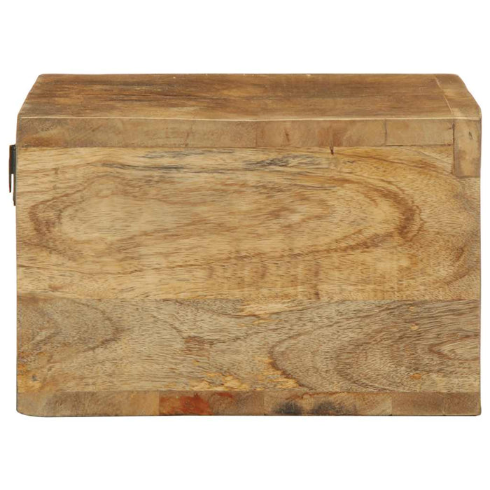 Dulap TV montat pe perete 60x30x19 cm, lemn masiv de mango brut - WALTI WALTI