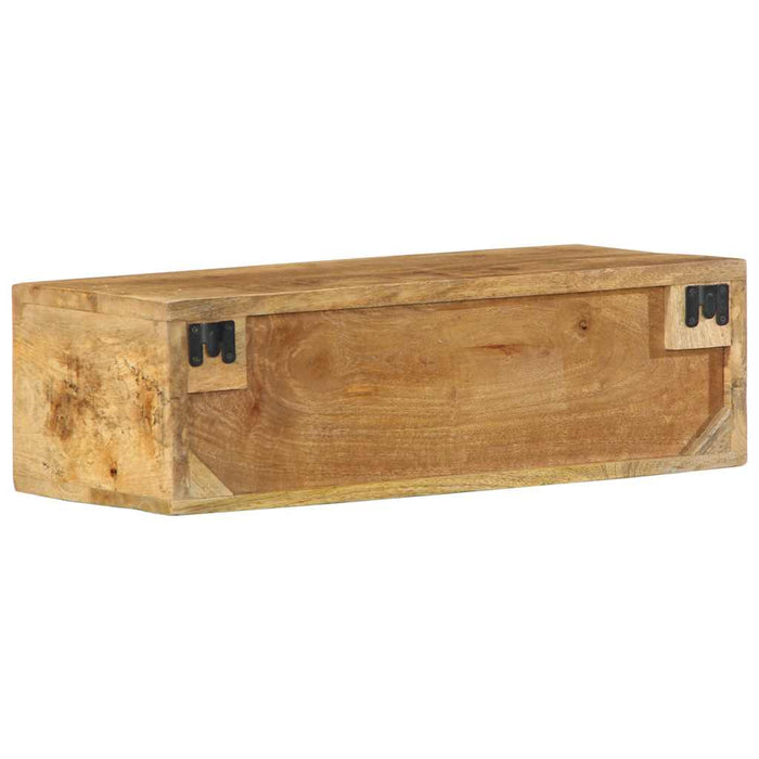 Dulap TV montat pe perete 60x30x19 cm, lemn masiv de mango brut - WALTI WALTI