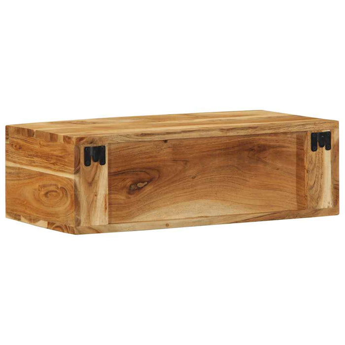 Dulap TV montat pe perete 60x30x19 cm, lemn masiv de acacia - WALTI WALTI