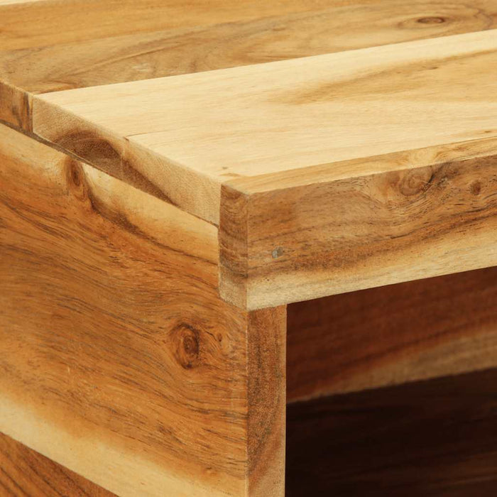 Dulap TV montat pe perete 60x30x19 cm, lemn masiv de acacia - WALTI WALTI