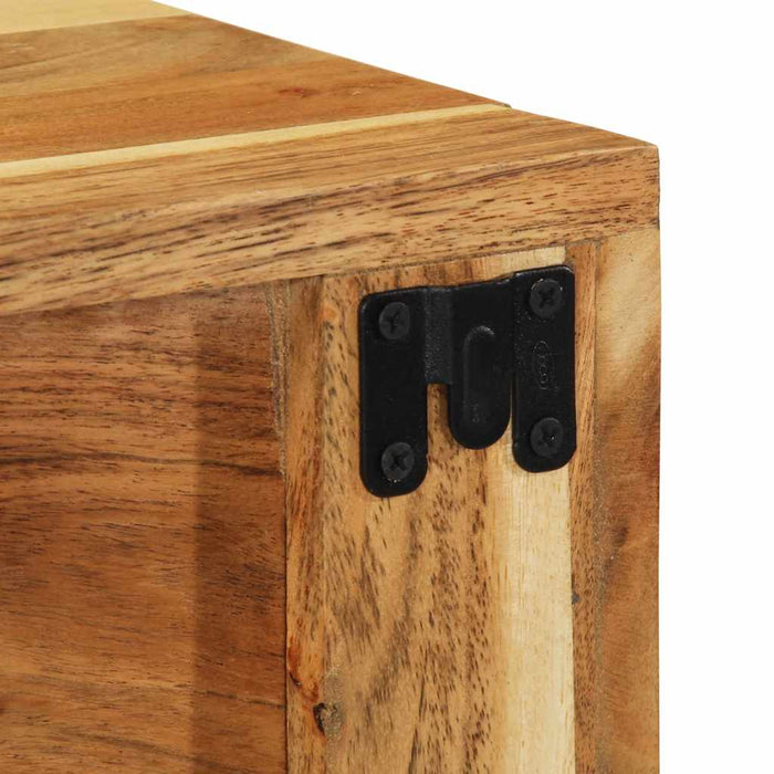 Dulap TV montat pe perete 60x30x19 cm, lemn masiv de acacia - WALTI WALTI