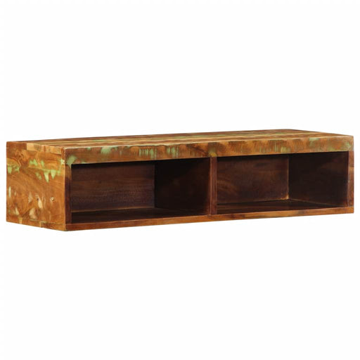 Dulap TV montat pe perete 80x30x19 cm, lemn masiv reciclat - WALTI WALTI