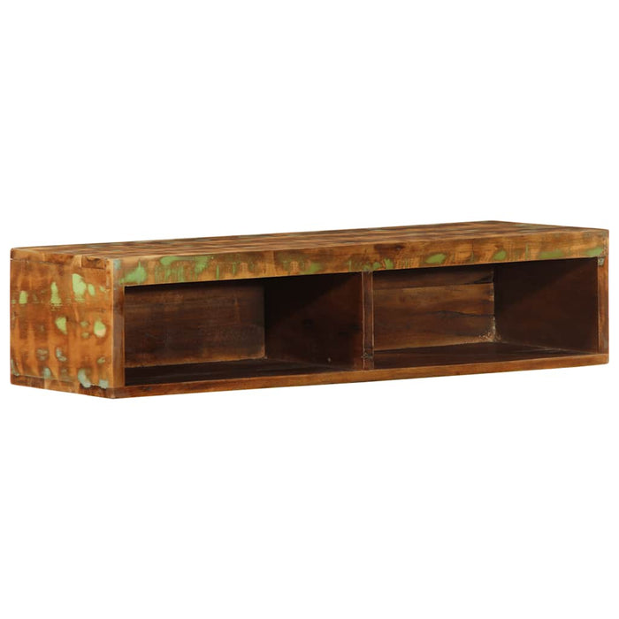 Dulap TV montat pe perete 80x30x19 cm, lemn masiv reciclat - WALTI WALTI