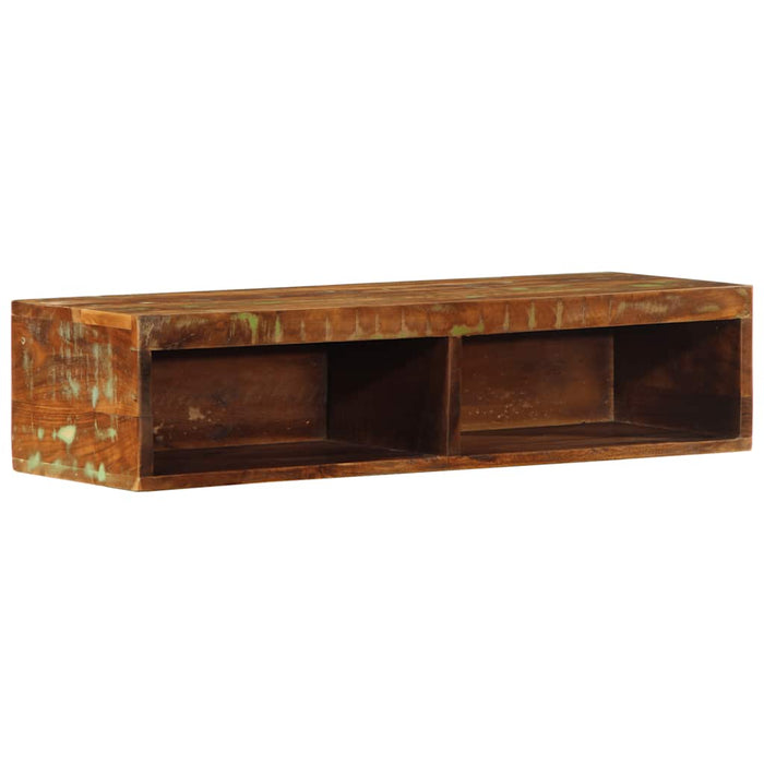 Dulap TV montat pe perete 80x30x19 cm, lemn masiv reciclat - WALTI WALTI