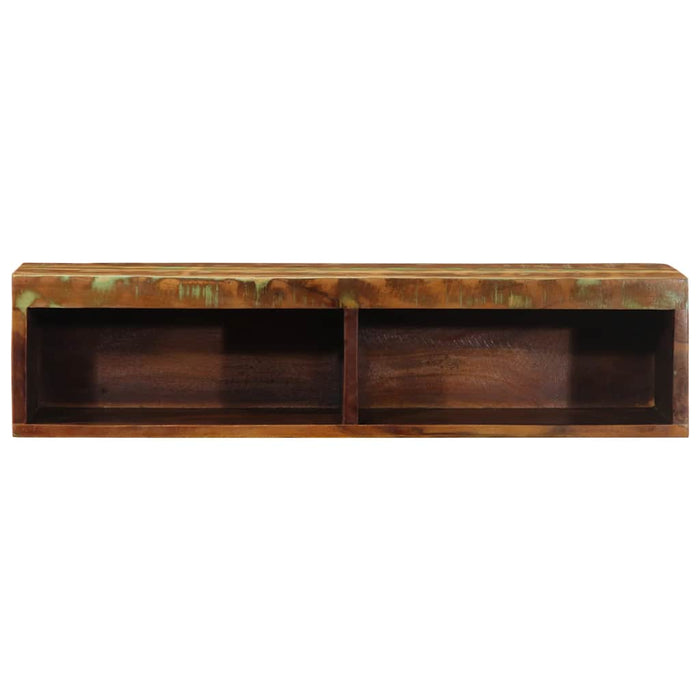 Dulap TV montat pe perete 80x30x19 cm, lemn masiv reciclat - WALTI WALTI