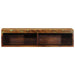 Dulap TV montat pe perete 80x30x19 cm, lemn masiv reciclat - WALTI WALTI