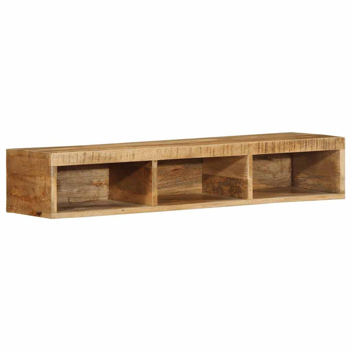 Dulap TV montat pe perete 100x30x19 cm lemn masiv de mango brut WALTI