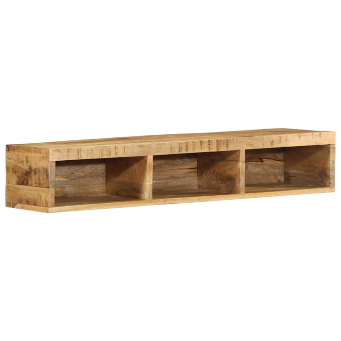 Dulap TV montat pe perete 100x30x19 cm lemn masiv de mango brut WALTI