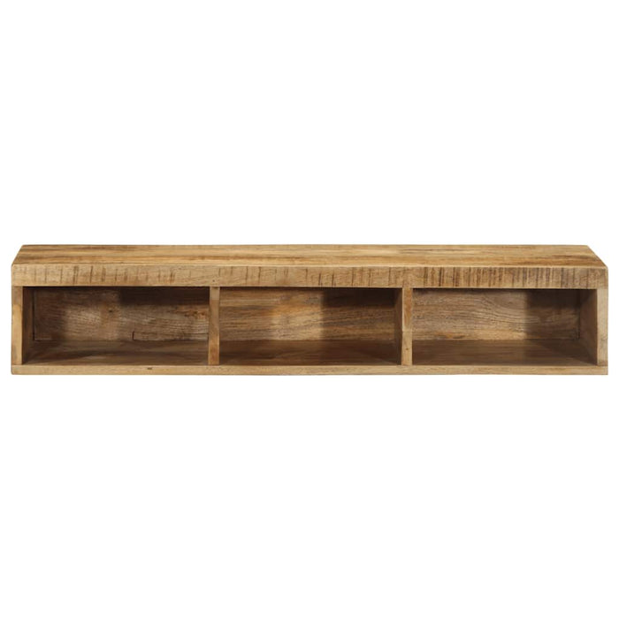 Dulap TV montat pe perete 100x30x19 cm lemn masiv de mango brut WALTI