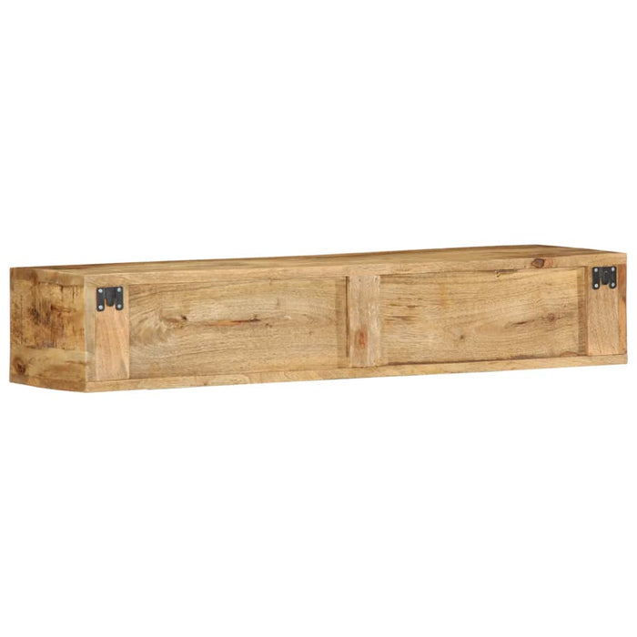 Dulap TV montat pe perete 100x30x19 cm lemn masiv de mango brut WALTI