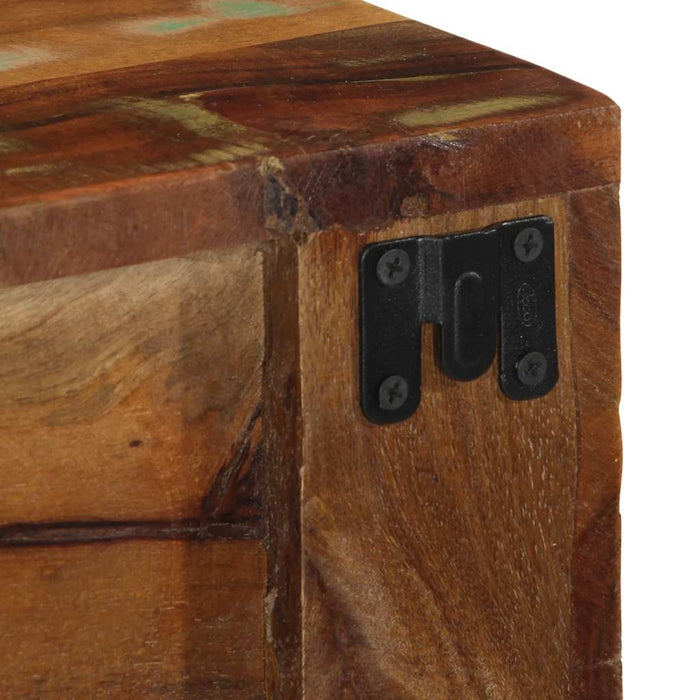 Dulap TV montat pe perete 100x30x19 cm, lemn masiv reciclat WALTI