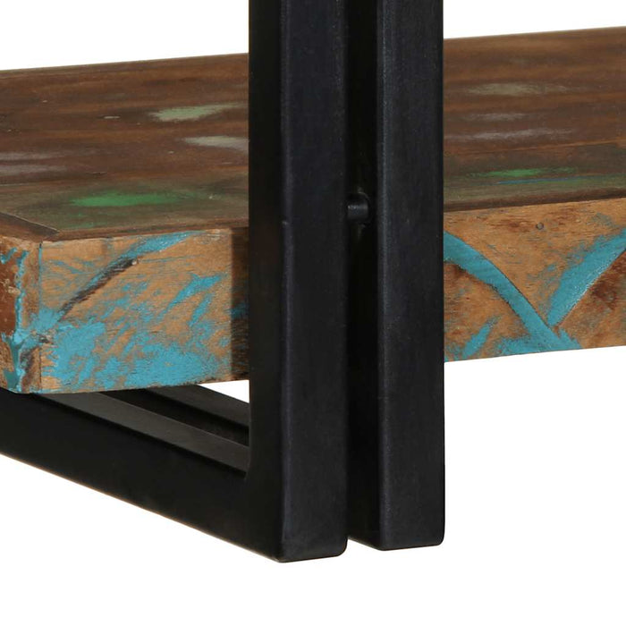 Raft de perete din lemn masiv multicolor recuperat WALTI