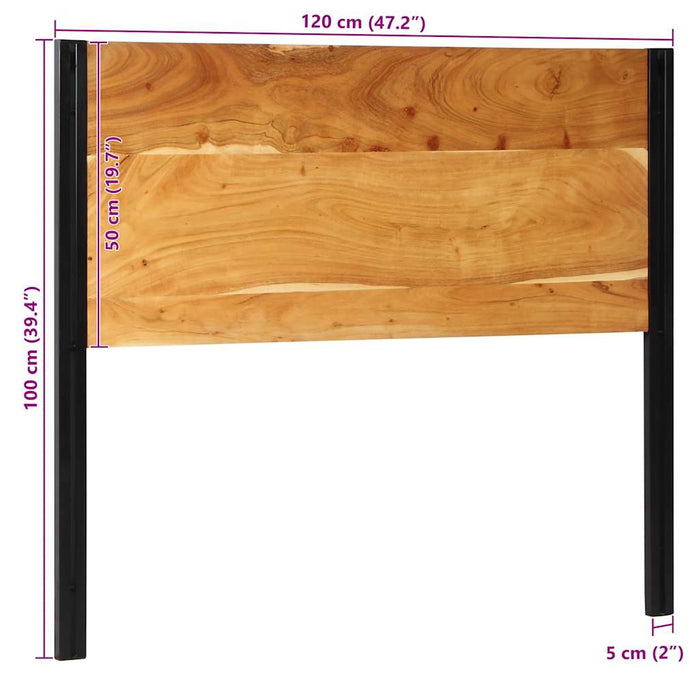 Tăblie 120 cm lemn masiv de salcâm și fier - WALTI WALTI