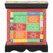 Noptiera multicolor 40x35x45 cm lemn masiv de mango - WALTI WALTI