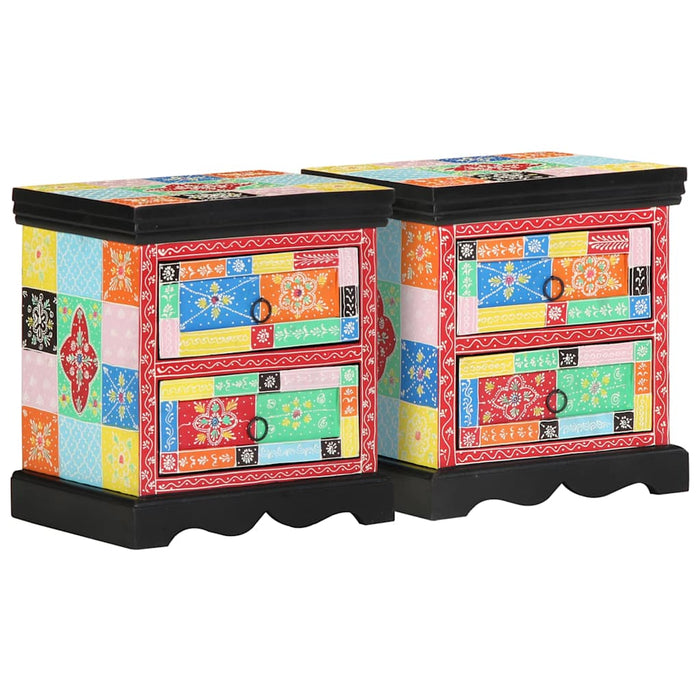 Noptiere, 2 buc., multicolor, 40x35x45 cm, lemn prelucrat - WALTI WALTI