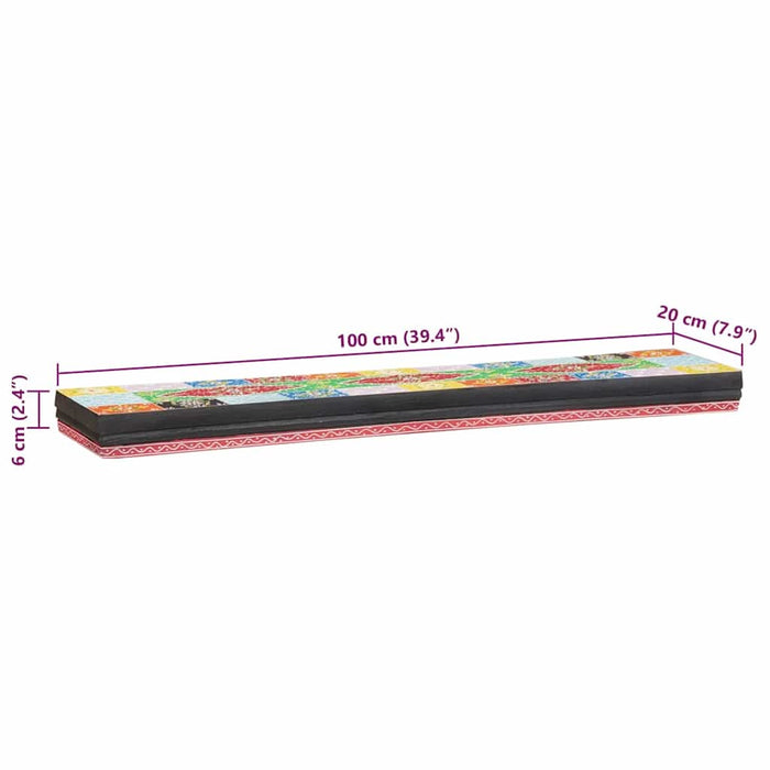 Rafturi de perete cu raft 2 pcs Multicolour 100 x 20 x 6 cm - WALTI WALTI