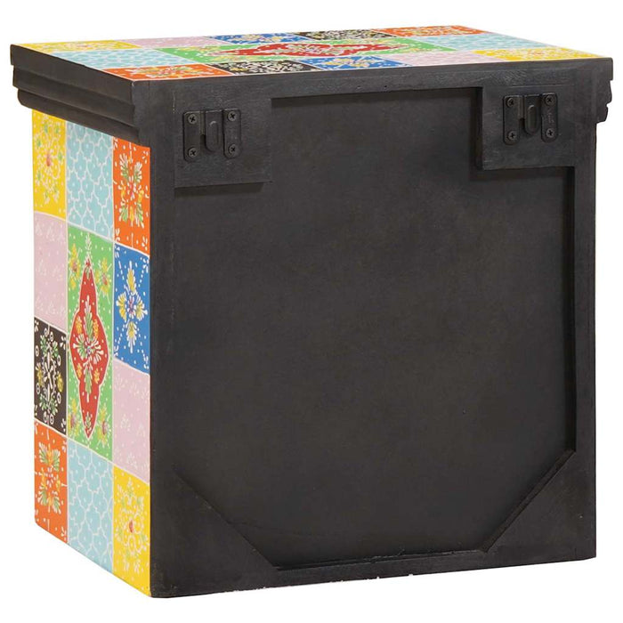 Dulap de noapte Multicolor 40 x 30 x 40 cm Lemn masiv vopsit - WALTI WALTI