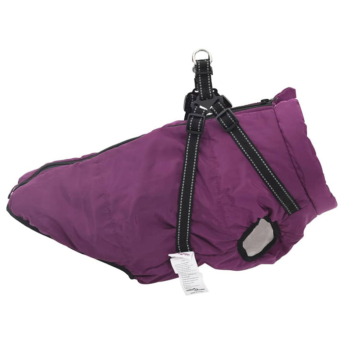 Haină câini cu ham impermeabilă reflectorizantă, violet, L48 WALTI