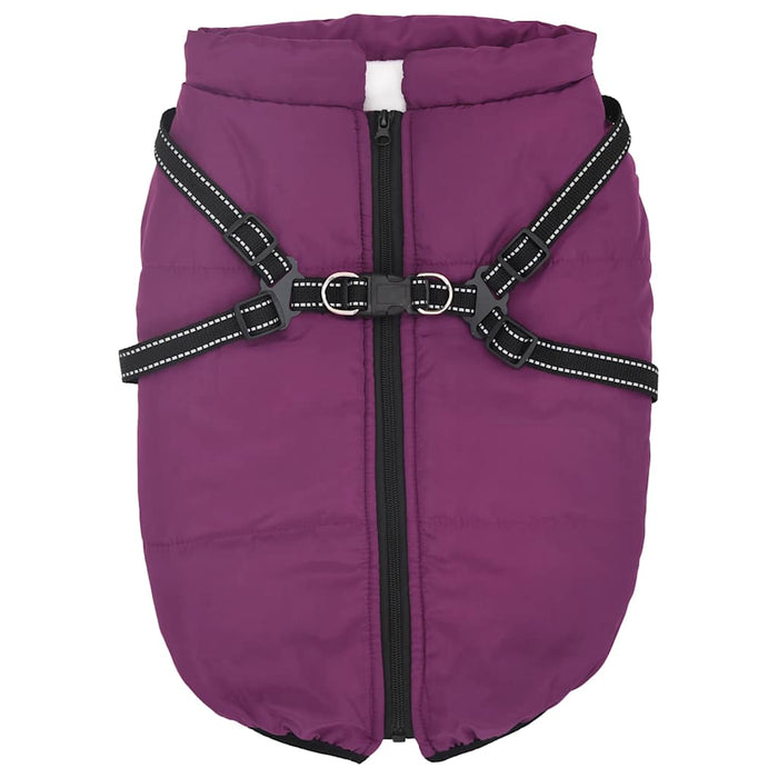Haină câini cu ham impermeabilă reflectorizantă, violet, L68 - WALTI WALTI