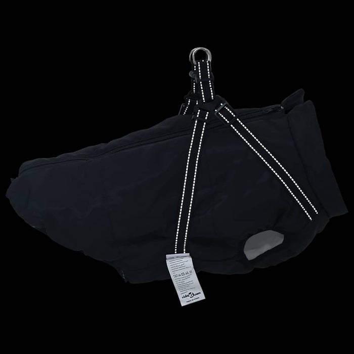 Haină câini cu ham impermeabilă reflectorizantă, negru, L48 - WALTI WALTI