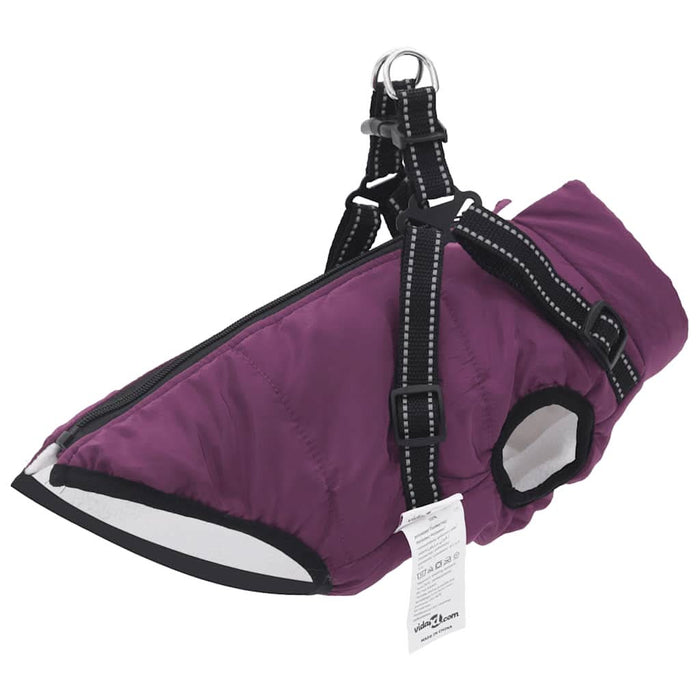 Haină câini cu ham impermeabilă reflectorizantă, violet, L24 WALTI