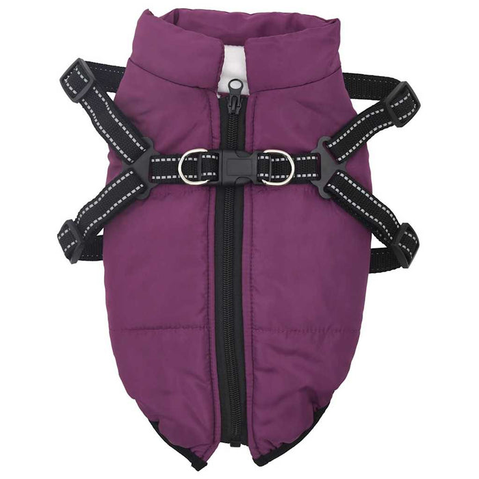 Haină câini cu ham impermeabilă reflectorizantă, violet, L24 WALTI
