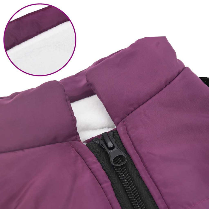 Haină câini cu ham impermeabilă reflectorizantă, violet, L24 WALTI