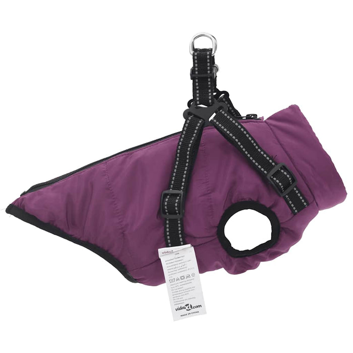 Haină câini cu ham impermeabilă reflectorizantă, violet, L32 WALTI
