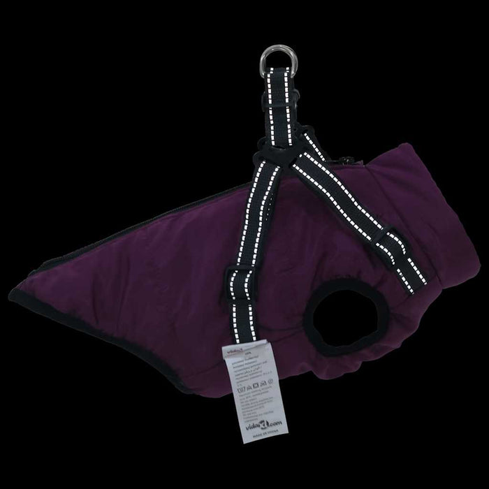 Haină câini cu ham impermeabilă reflectorizantă, violet, L32 WALTI