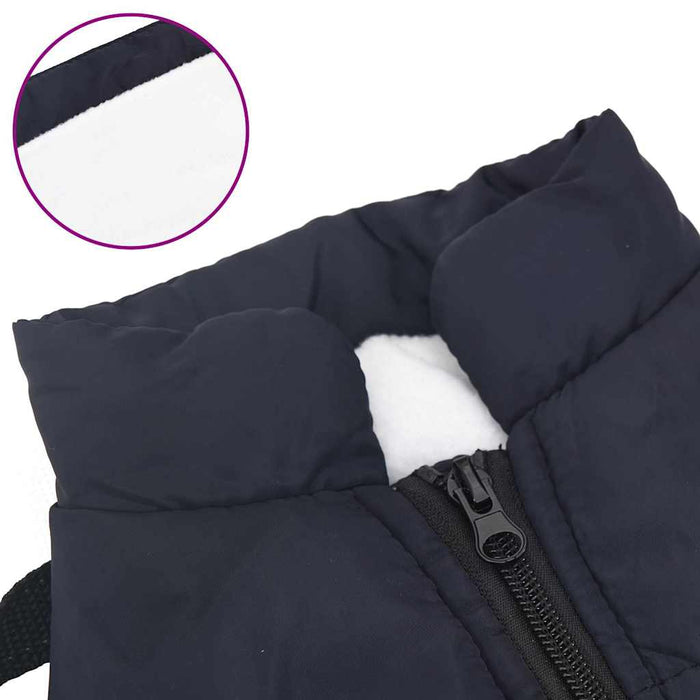 Haină câini cu ham impermeabilă reflectorizantă, bleumarin, L24 WALTI