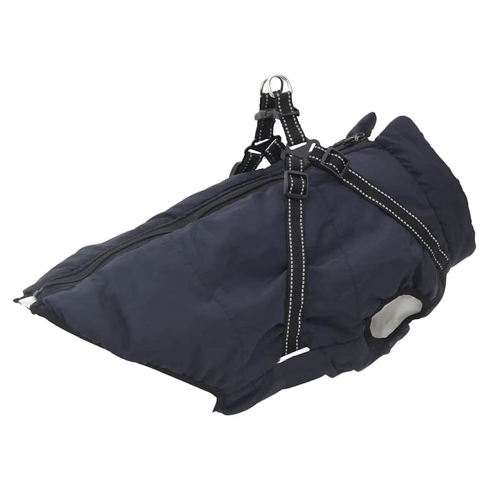 Haină câini cu ham impermeabilă reflectorizantă, bleumarin, L44 WALTI